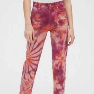 NWT GAP Tie Dye High Waist Straight Jeans